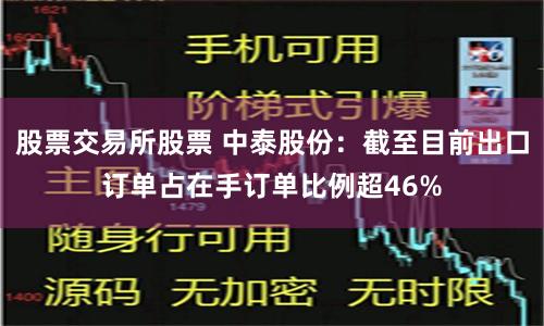 股票交易所股票 中泰股份：截至目前出口订单占在手订单比例超46%