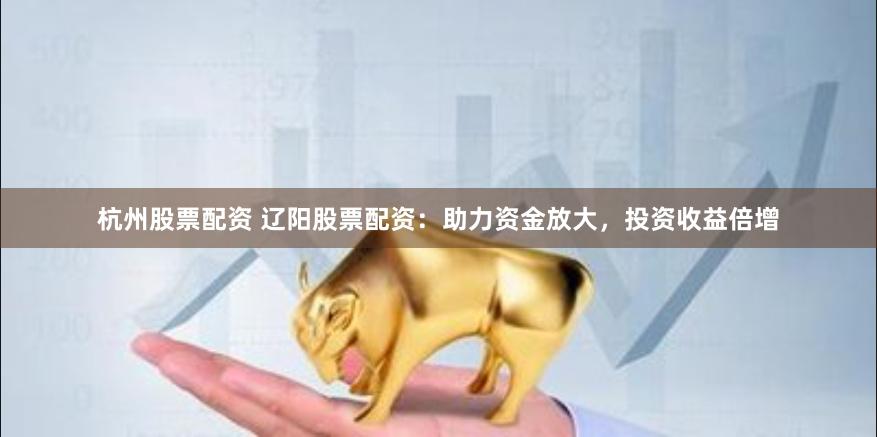 杭州股票配资 辽阳股票配资：助力资金放大，投资收益倍增