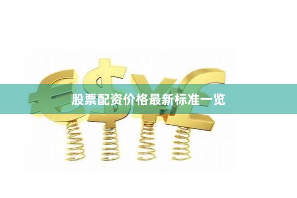 股票配资价格最新标准一览